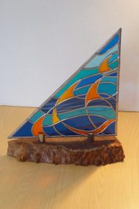Summer breeze stanined glass on Banksia Wood