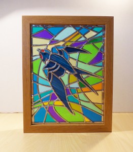 Contemporary Stained Glass Art for Bird Lovers. 'Tree Swallow' – Windsong  Glass Studio