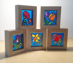 Stained glass flowers
