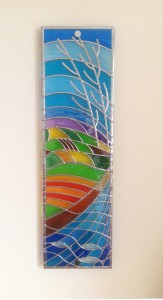 Stained glass Derbyshire landscape